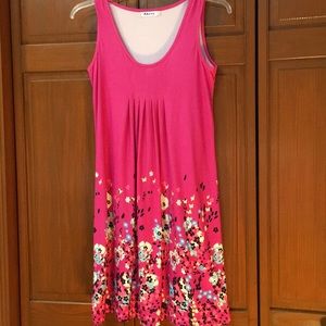 Pink floral summer dress